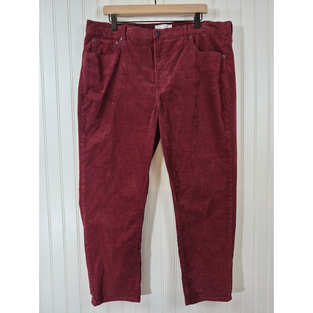 Gap Vintage Slim High Rise Corduroy Pants 20R Burgundy Wine 41x27 Colorful